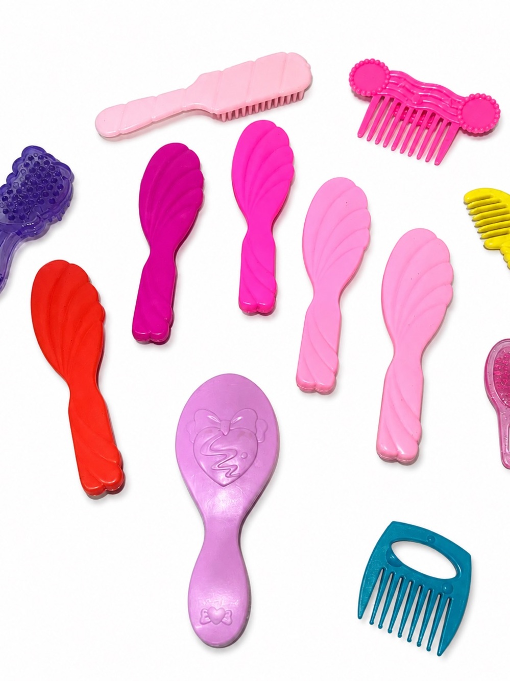 Vintage Barbie Doll Hair Brush & Comb Accessory Lot Mattel 80s 90s Y2K Pink